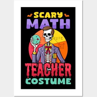 Halloween Math Teacher Shirt | Scary Math Teacher Costume Posters and Art